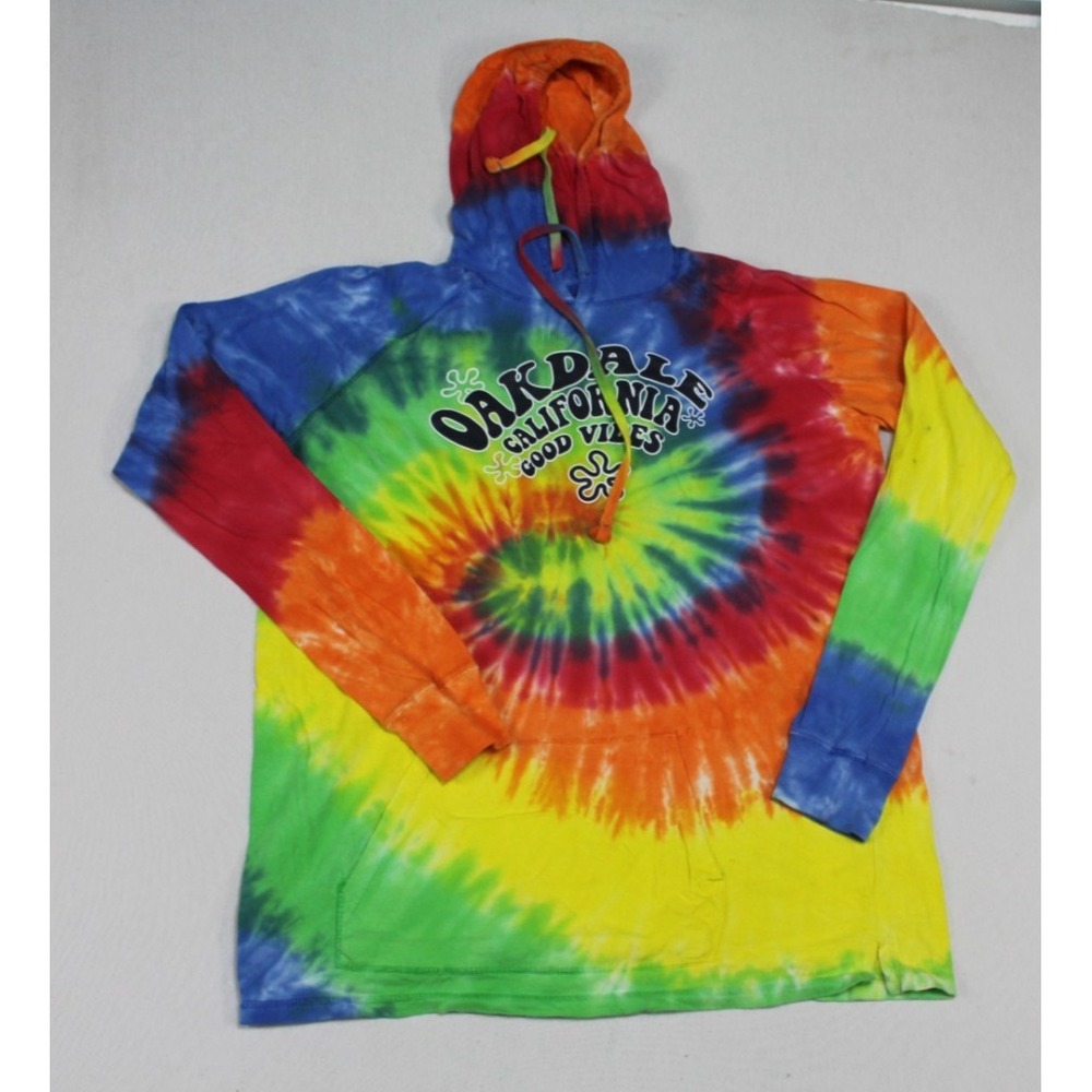 Ohiopyle Men Tie Dye Sweatshirt Hoodie Long Sleeve Casual Size Large
